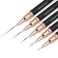 Nail art brushes, 5Pcs Nail Art Liner Brushes, Painting Art Design Brush Set Nail Dotting Drawing Tool for Long Lines, Thin Details, Fine Drawing Sizes 4/8/12/20/25mm, Black