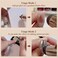 4PCS Ombre Nail Brush, Silicone Nail Brushes for Nail Art, DIY Nail Art Tools for Chrome Nail Powder, Reusable Nail Dust Brush, Portable Nail Design Brushes for Gel Polish Gradient