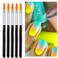 DANNEASY 5Pcs Ombre Nail Brush Nail Art Brushes Set Nail Ombre Brush Nail Pens Nail Gradient Brush Nail Design Kit Nail Art Tools