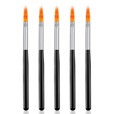 DANNEASY 5Pcs Ombre Nail Brush Nail Art Brushes Set Nail Ombre Brush Nail Pens Nail Gradient Brush Nail Design Kit Nail Art Tools