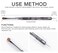 Kolinsky Sable Nail Brush French Nail Brush 2 Way Professional UV Gel Acrylic Nail Art Brush with Dotting Tool for French Manicure Cuticle Clean Up Nail Art Design Brush (2#)