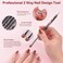 Kolinsky Sable Nail Brush French Nail Brush 2 Way Professional UV Gel Acrylic Nail Art Brush with Dotting Tool for French Manicure Cuticle Clean Up Nail Art Design Brush (2#)