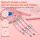 Makartt Nail Art Brushes with Palette: 4pcs Doubled-ended Nail Tool included 6/9/20mm Liner Brush Flat &amp; Round Angled Gel Nail Brush Dotting Tools Nail Supplies for Nail Painting