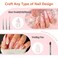 Makartt Nail Art Brushes with Palette: 4pcs Doubled-ended Nail Tool included 6/9/20mm Liner Brush Flat &amp; Round Angled Gel Nail Brush Dotting Tools Nail Supplies for Nail Painting