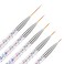 Etercycle 5Pcs Nail Art Liner Brushes, Nail Gel Polish Painting Brush Set, Thin Nail Art Dotting Drawing Pen (7/9/11/15/20mm)
