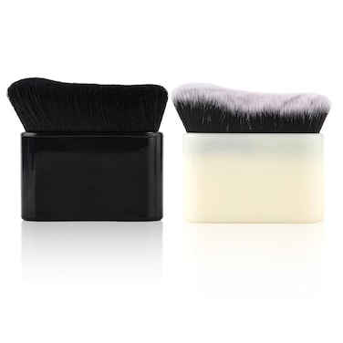 2pcs Self Tanning Brushes, Liquid Foundation Body Makeup Tanner Blending Brushes Self Tan Brush Applicator for Body Face (Black, White)