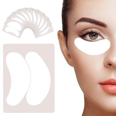 Curacoro Biogel Eye Pads For Eyelash Extension   Under Eye Pads Eyelash Extension Supplies   Soft Sticky Pads for Sensitive Skin during Eyelash Perm Lamination, Lash Extensions Remover (10 Pairs)
