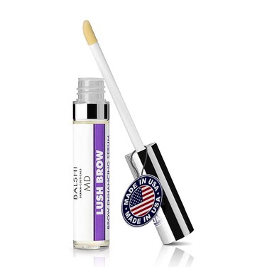 Lush Brow Eyebrow &amp; Eyelash Rapid Growth Serum with Growth Peptides, Dermatologist Developed Eyelash Serum to Grow Lashes, Brow &amp; Lash Enhancing Serum to Grow Fuller Eyelashes &amp; Eyebrows, .16 oz/5ml