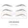 Waterproof Eyebrow Tattoo Stickers. A real hair stroke look. Hair replacement without surgery. Solution for hair loss. Bushy eyebrow tattoos. (New Los Angeles, Light Brown)
