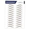 Waterproof Eyebrow Tattoo Stickers. A real hair stroke look. Hair replacement without surgery. Solution for hair loss. Bushy Tinted eyebrow tattoos. (New Hollywood, Dark Brown)