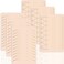 Guapa 3pcs Silicone Eyebrow Practice Skin Ombre Powder Brows Fake Skin Sheet Double Sides Microblading Practice Skin for Tatto Artists and Beginners (3pcs Skins with Golden Outline)