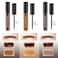 2 Pcs Natural Eye-Brow Gel Long-Lasting Waterproof Peel Off Tattoo Brow Makeup, For All Types of Eyebrows (Brown)