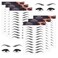 Molain 4D Hair-Like Eyebrow Tattoos Stickers 6 Sheets Waterproof Long-lasting Eyebrow Transfers Stickers Peel Off Eyebrow Sticker for Eyebrow Grooming Shaping 1 Style 66 Pairs Black