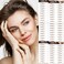 Brown Eyebrow Tattoo 66 Pairs, Hair-Like Popular Fake Eyebrows Waterproof Lasting 4D Realistic Makeup Tattoo Arch Style, Eyebrow Transfer Stickers for Women Girls