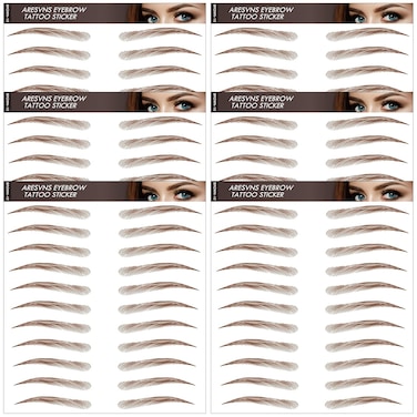 Tattoo Eyebrow 66 Pairs!Newly Improved 4D Hair-Like Authentic Eyebrows,Realistic Imitation Eyebrow Tattoo Stickers,Popular yellowish brown Eyebrow for Women Girls,Waterproof and Long-Lasting 3-5 Days