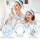 Wecoe Spa Set - Skincare Headband &amp; Wrist Towels, Blue Puffy Sponge, Cute Scrunchies for Women &amp; Girls