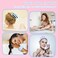 Wecoe Spa Set - Skincare Headband &amp; Wrist Towels, Blue Puffy Sponge, Cute Scrunchies for Women &amp; Girls