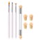 SILPECWEE 4pcs Ombre Nail Brush Nail Sponge Pen Ombre Brush for Gel Nails Acrylic Nail Art Brushes Fan Nail Pen Nail Brushes for Nail Art Design Tools with 4pcs Replaceable Sponge Head