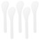 ONLYKXY 5pcs 5inch Plastic Beauty Spoon Facial Cream Brush Makeup Scoop Mud Reusable Cosmetic Dig Scoop Spatula Mask Tip for Lotions Moisturizers Home Salon DIY Facemask Mixing Sampling (White)