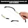 Line Marker Ruler Eyebrow Line Brow Make Up Kit Eyebrow Makeup Eye Thread Sponge Sucker[Black]