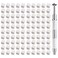 100 Pcs White Soft Nail Sponges for Ombre, 4 Claws Nail Sponge Metal Grabber,Ombre Nail Brush Nail Supplies Manicure Nail Art Tools Nail Accessories