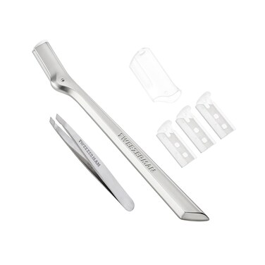 Tweezerman Brow Razor and Mini Tweezer Set Stainless