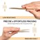 Lash Tweezers for Eyelash Extension, Hand Calibrated Dolphin-shaped Tip eyelash tweezers, False Lash Application Tools, Lash extension tweezers gold