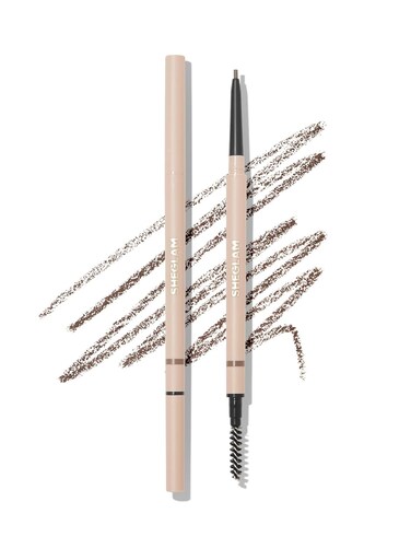 SHEGLAM Insta-Fill Eyebrow Pencil Long Lasting Non-Sticky Sweatproof Matte Eye Brow Pen Makeup - Light Brown