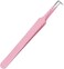 90 Degree Lash Tweezers for Eyelash Extensions, Precision Fiber Tip Grip Mega Volume Lash Tweezers, Pink