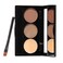 Brow Bar To Go by Gerard Cosmetics (Medium to Ebony), Eyebrow Trio Kit with Brow Powder, Brow Wax, and Angled Brush, Eyebrow Powder Dark Brown, Cruelty Free &amp; Made in the USA