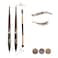 3 Pcs Eyebrow Pencil Set, with 2 Dual Ended Waterproof &amp; Long Lasting Liquid Eyebrow Pen and with 1 Eyebrow Brush, Brown