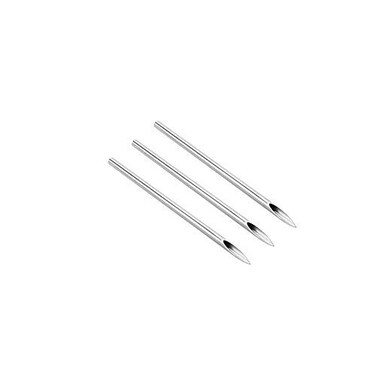 BodyJewelryOnline Ear Nose Body Piercing Needles Pack [100 Pieces], Hollow Design, 18g Straight Needle, 2" Long, Surgical Stainless Steel, Super Sharp Tip, Individually Sealed, 100% Sterilized