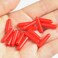 100 Pieces Red Plastic Eyelash Tweezers Cover Grafting Eyelashes Tips Covers Tweezer Point Protectors for Stainless Steel Straight Elbow Tweezers