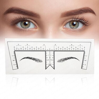 Guapa 30pcs/pack Eyebrow Ruler with Brow Shape Disposable Microblading Ruler Sticker Adhesive Brows Positioning Measure Tool (YB10054-Brow Sticke)