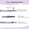 Eyebrow Pencil,Portable 3 in 1 Eyebrow Shaping Enhancing Kit with Brow Trimmer &amp; Brow Brush + Replaceable Brow Refills (Gray)