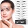 Skymore Eyebrow Ruler, 100Pcs Eyebrow Stencil Microblading Ruler, Disposable Eyebrow Template Eyebrow Ruler Sticker, Eyebrow Shape Kit for Microblading Supplies, 3 Minutes Makeup Tools For Eyebrow