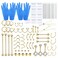 BLZ 90PCS Body Piercing Kit 14K Ear Nose Belly Eyebrow Piercing Needles 20G 18G 16G 14G 12G Body Piercing Kit Piercing Clamps Gloves Piercing Tools for New Piercing