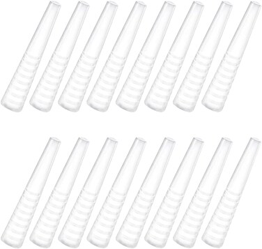 lasenersm 50 Pieces Tweezer Protector Soft Silicone Tweezer Cover Tweezer Protector Cap Tweezer Tip Covers Tweezer Sleeve Tweezer Point Protectors Tweezer Protective Cover for Tweezer, Transparent