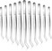 35 Pcs Carbon Steel Tweezers with Curved Serrated Tip, Multipurpose Craft Tweezers Non-Slip Forceps for Sewing Repairing
