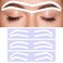 12 Pairs Eyebrow Stencil Stickers, Disposable Airbrush Eyebrow Stencils Shape Tape Brow Mapping Guide Auxiliary Stickers Air Brush Eyebrow Tattoo Template for Tinting Makeup