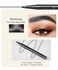 GL-Turelifes Eyebrow Pencil Microblading Pen, Liquid Eyebrow Pen Micro 4 Tip Eyebrow Pencil Brow Pen Long-Lasting Waterproof &amp; Smudge-proof Natural Eyebrow Makeup (#04 Black Gray)