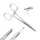 Piercing Clamps Ear Nose Septum Piercing Piercing Tool for All Piercings 316L Stainless Steel Ear Lip Nose Belly Navel Tongue Body Piercing Kit （5mm）