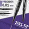 Pinkiou Eyebrow Pen Microblading Eyebrow Pencil - 2 in 1 Twin-ended Eyebrow Pencil with 4-Fork-Tips and Precision Brush,Dark Brown