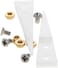 Utoolmart 4 Pairs Straight Pointed Ceramic Tips Replaceable Heat Resistance Non-Conductive Heads for Ceramic Tweezers White
