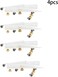 Utoolmart 4 Pairs Straight Pointed Ceramic Tips Replaceable Heat Resistance Non-Conductive Heads for Ceramic Tweezers White