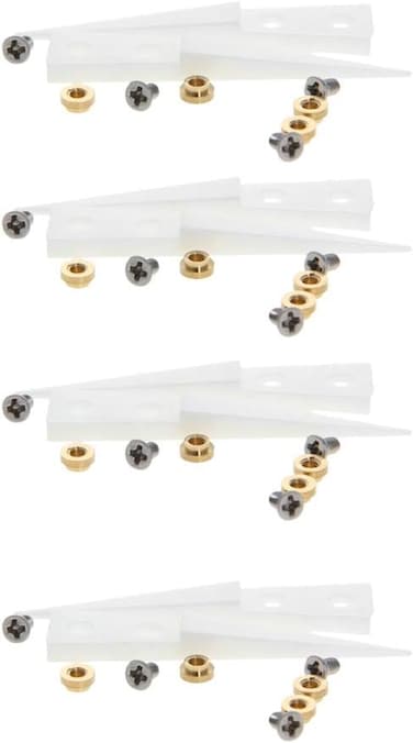 Utoolmart 4 Pairs Straight Pointed Ceramic Tips Replaceable Heat Resistance Non-Conductive Heads for Ceramic Tweezers White