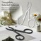Tweezers Scissor Handle Straight Tip Scissor Shaped Eyebrows Tweezers for Hair Plucker Remover Facial Hair Eyebrows Care (4 pcs with Silver and Black)