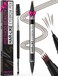 iMethod Eyebrow Pen - Eyebrow Pencil Magical 2-in-1 Eye Brow Pencils for Women with 4-Fork-Tip &amp; Precise Brush-Tip Create Natural Hair-Like Brows, Last All-Day, Microblading Eyebrow Pen, Dark Brown