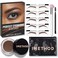 iMethod Eyebrow Stamp and Stencil Kit - Eye Brow Stamping Kit, Brow Stamp Trio Kit, Light Brown