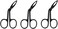 Leadigol 3 Pcs Eyebrow Scissors Tweezers, Stainless Steel Eyebrow Pliers Clips Professional Straight Pointed Slanted Head Tweezers Beauty Tools for Women